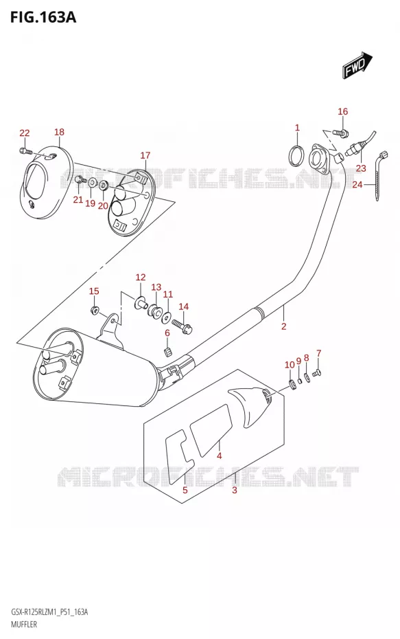 MUFFLER Suzuki MOTO 125 GSX-R 2021  GSX-R125RLZ M1 (P51)