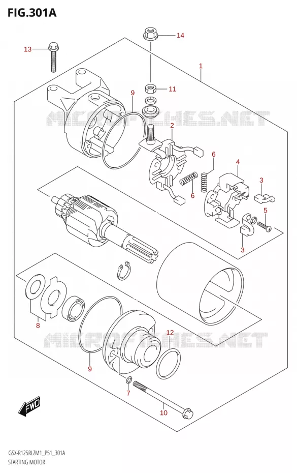 STARTER MOTOR Suzuki MOTO 125 GSX-R 2021  GSX-R125RLZ M1 (P51)