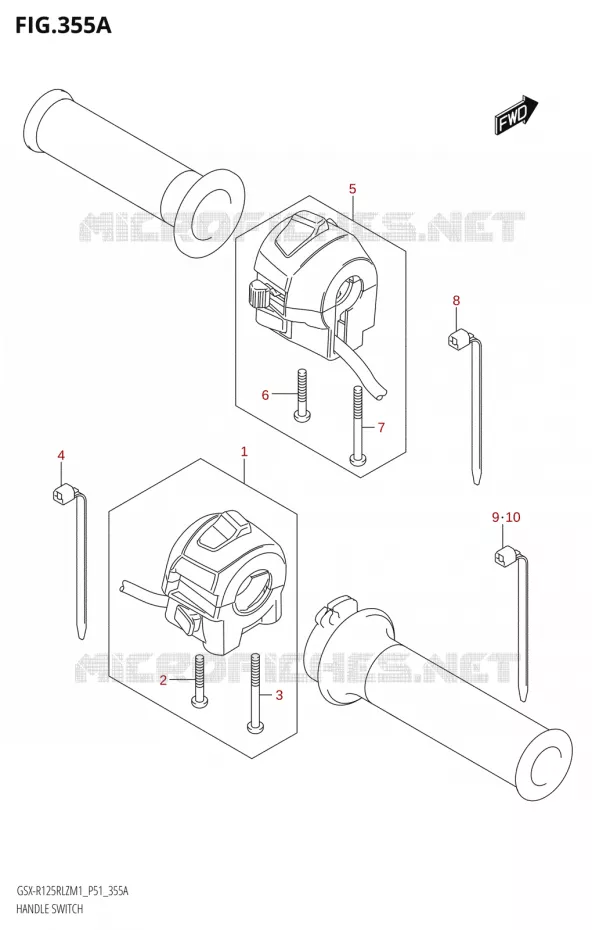 SWITCHES Suzuki MOTO 125 GSX-R 2021  GSX-R125RLZ M1 (P51)