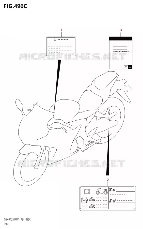 LABEL Suzuki MOTO 125 GSX-R 2021  GSX-R125XA M1 (P24)