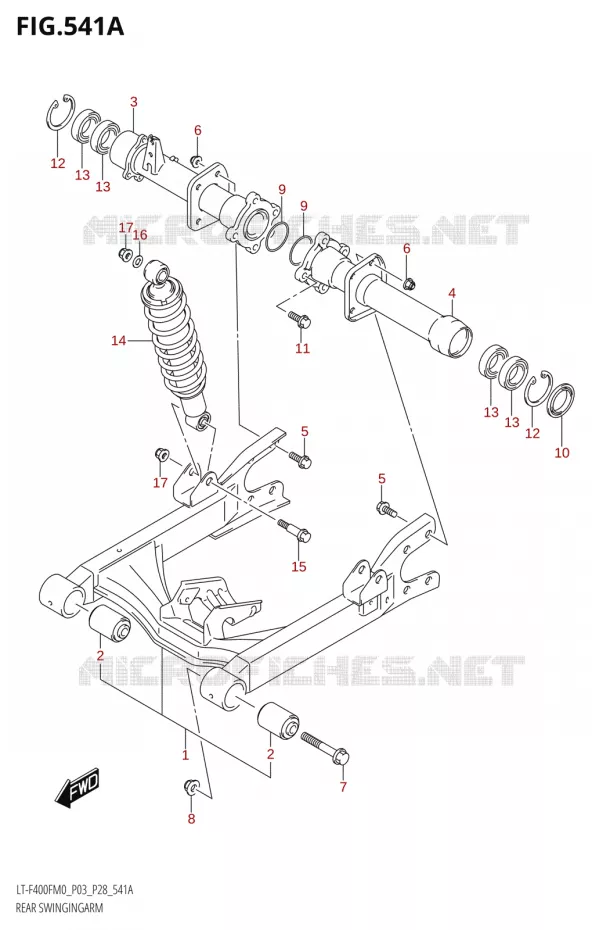 SWINGARM Suzuki QUAD 400 KINGQUAD 2020  LT-F400F (P03)