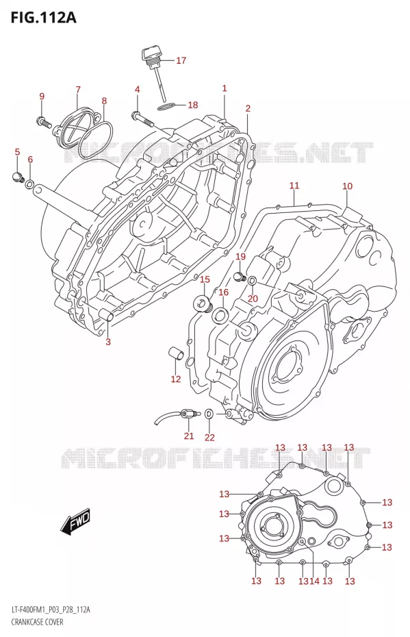 CASING Suzuki QUAD 400 KINGQUAD 2021  LT-F400F M1 (P03)