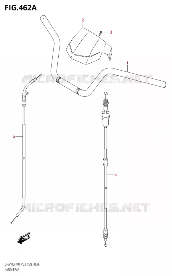 HANDLEBAR Suzuki QUAD 400 KINGQUAD 2020  LT-F400FZ M0 (P03)