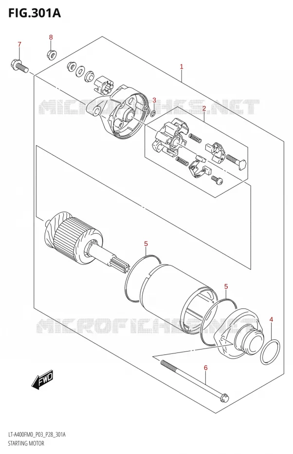 STARTER MOTOR Suzuki QUAD 400 KINGQUAD 2020  LT-F400FZ M0 (P03)