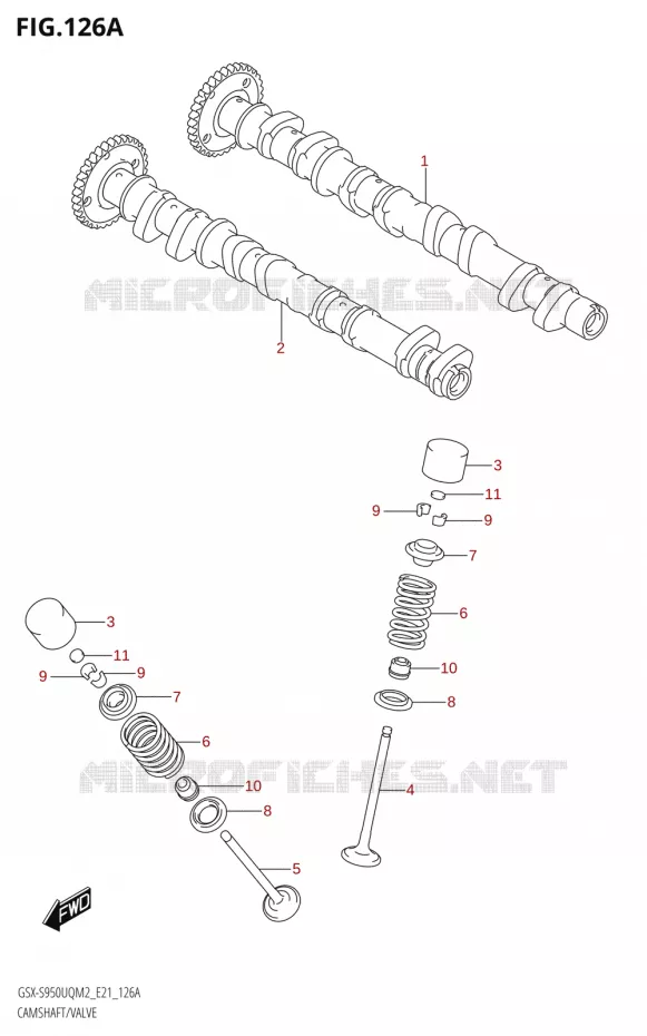 CAMSHAFT - VALVES Suzuki MOTO 950 GSX-S 2022  GSX-S950UQM2 (E21)