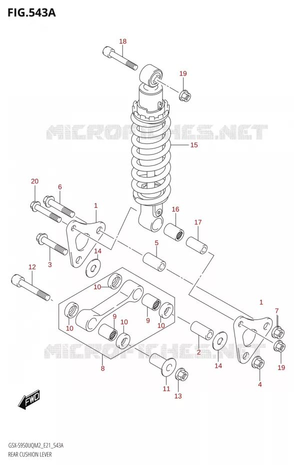 SHOCK ABSORBER LINKAGE Suzuki MOTO 950 GSX-S 2022  GSX-S950UQM2 (E21)