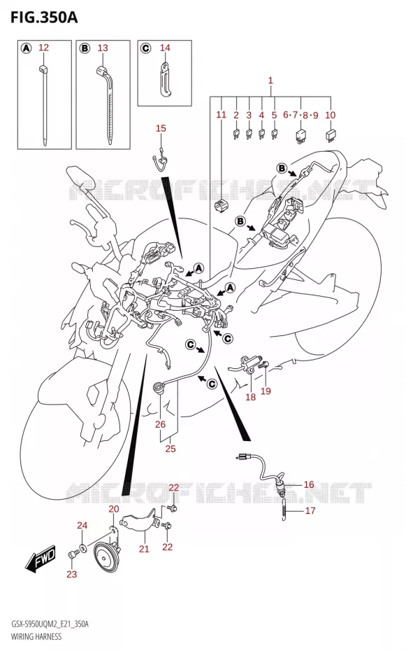 WIRING HARNESS Suzuki MOTO 950 GSX-S 2022  GSX-S950UQM2 (E21)