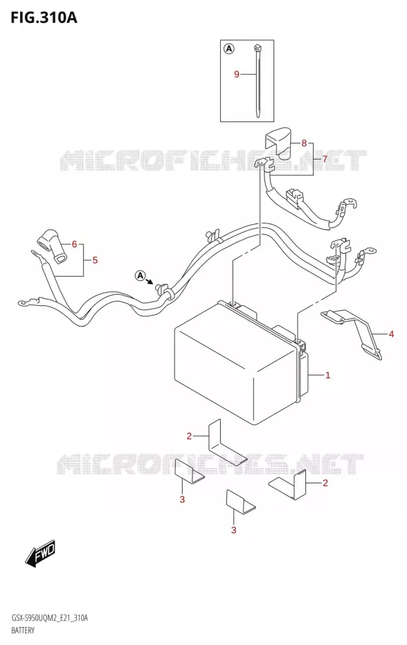 BATTERY Suzuki MOTO 950 GSX-S 2022  GSX-S950WQM2 (E21)
