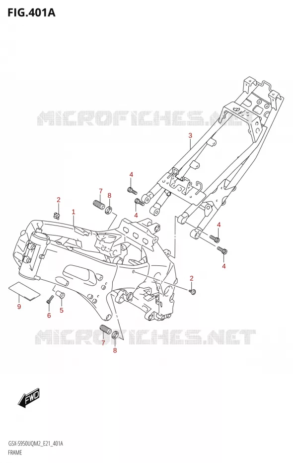 FRAME Suzuki MOTO 950 GSX-S 2022  GSX-S950WQM2 (E21)