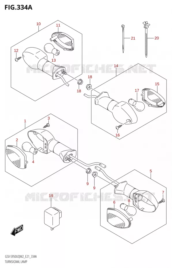 INDICATORS Suzuki MOTO 950 GSX-S 2022  GSX-S950WQM2 (E21)