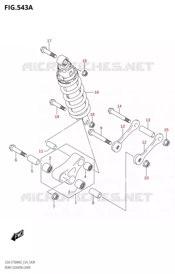 SHOCK ABSORBER LINKAGE Suzuki MOTO 750 GSX-S 2022  GSX-S750A M2
