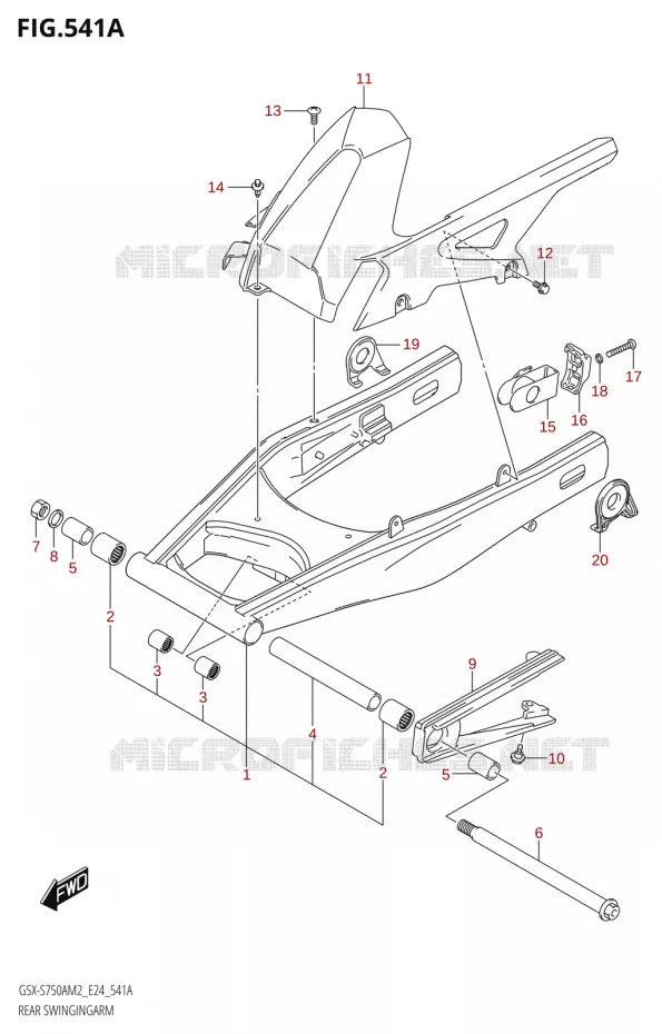 SWINGARM Suzuki MOTO 750 GSX-S 2022  GSX-S750A M2