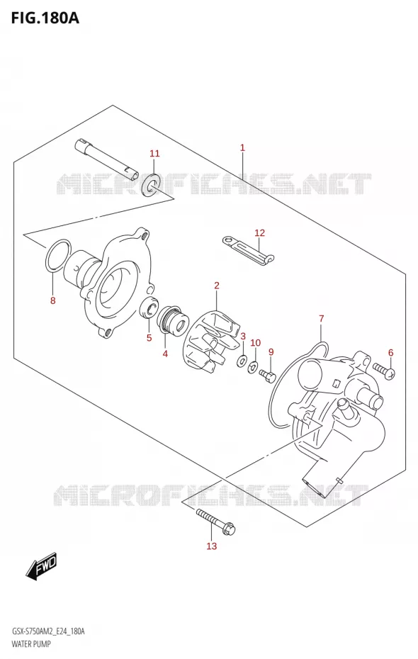 WATER PUMP Suzuki MOTO 750 GSX-S 2022  GSX-S750A M2