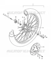 FRONT WHEEL for Suzuki Autres-modeles 50 2001