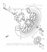 REAR WHEEL for Suzuki Autres-modeles 50 2001