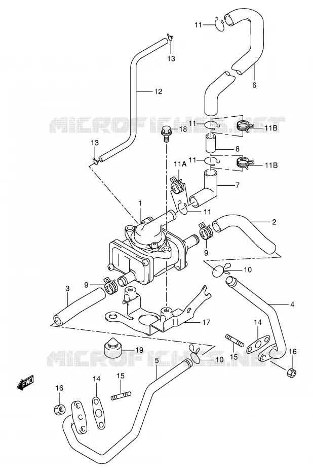 ANTI POLLUTION SYSTEM (MODEL V E18,E39) Suzuki MOTO 1000 TL-S 2000  TL1000SY(E2)