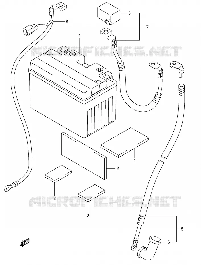 BATTERY Suzuki MOTO 650 SV 1999  SV650X(E2)
