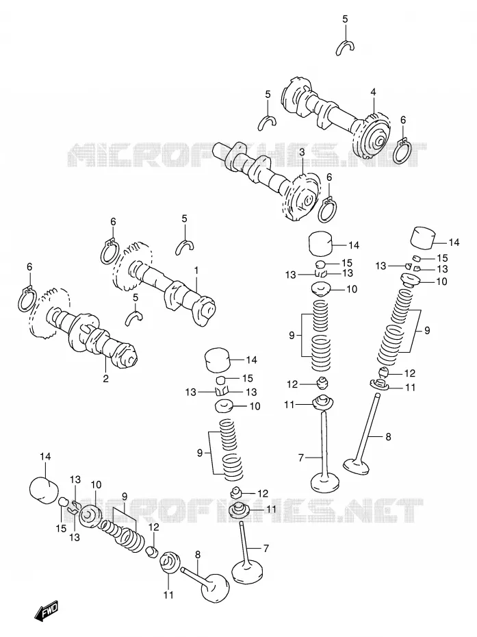 CAM SHAFT / VALVE Suzuki MOTO 1000 TL-S 1999  TL1000SX(E2)