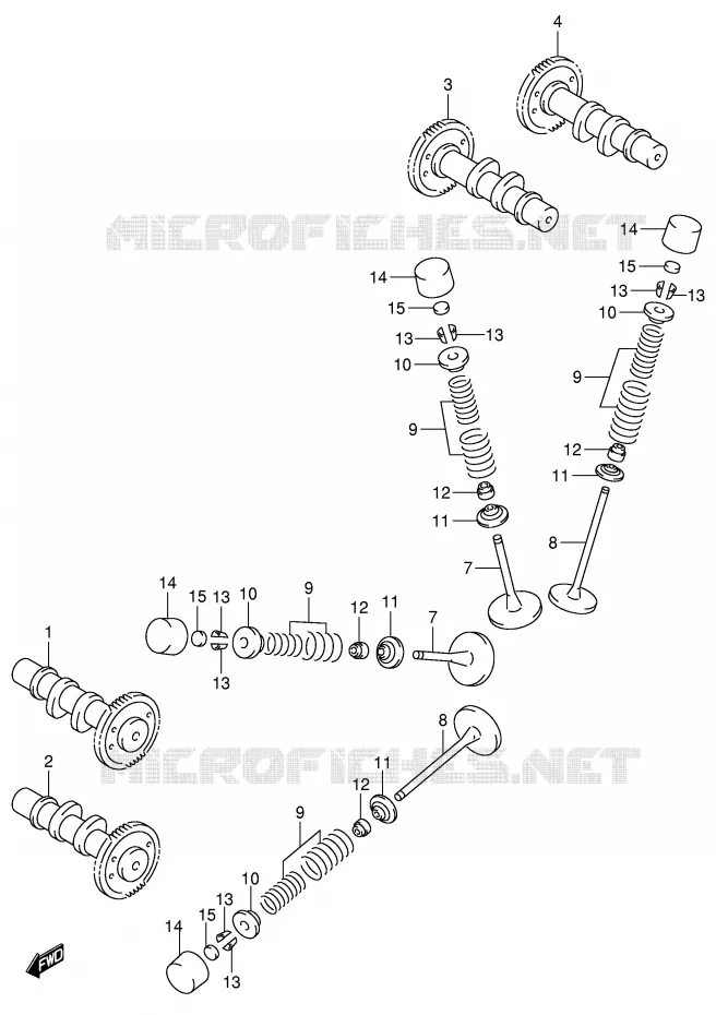 CAM SHAFT / VALVE Suzuki MOTO 650 SV 1999  SV650UX(E2)