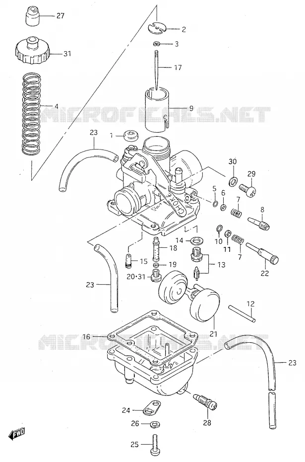 CARBURETOR Suzuki MOTO 50 Autres-modeles 2000  SMX50Y