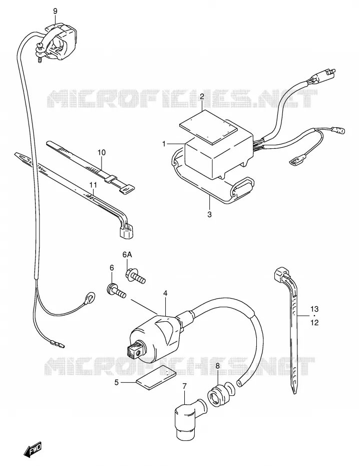 CDI UNIT - IGNITION COIL Suzuki MOTO 80 RM 1996  RM80T(E24)