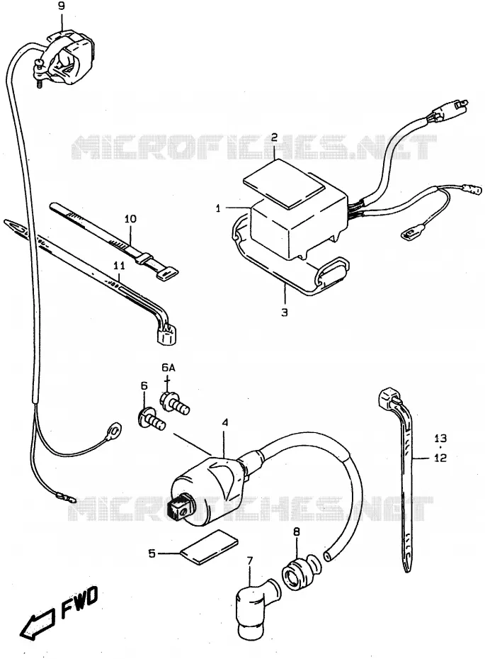 CDI UNIT - IGNITION COIL Suzuki MOTO 80 RM 1999  RM80XX(T/V/W)