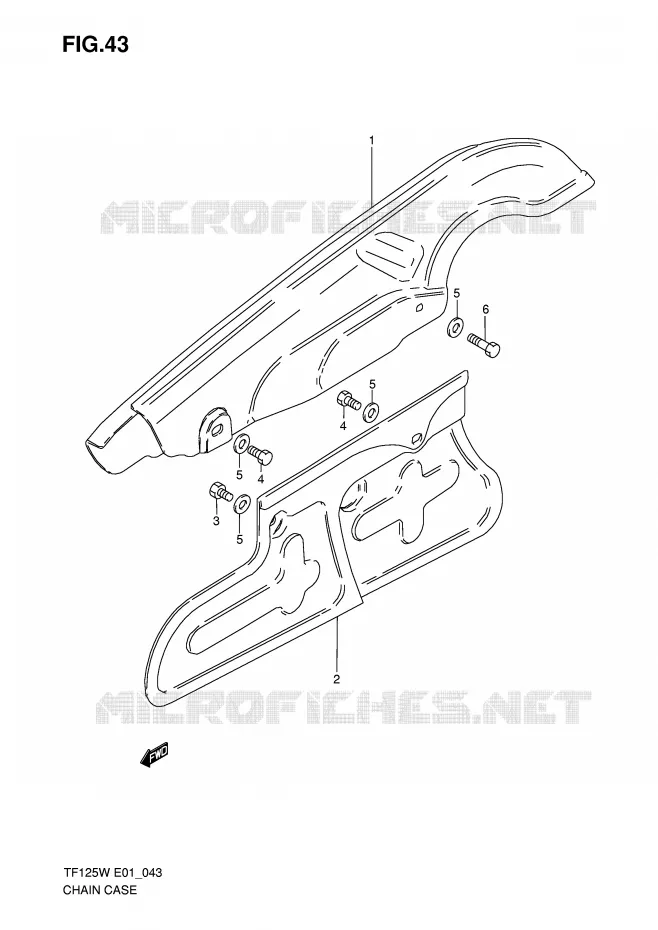 CHAIN GUARD Suzuki MOTO 125 Autres-modeles 1999  TF125X(E1)