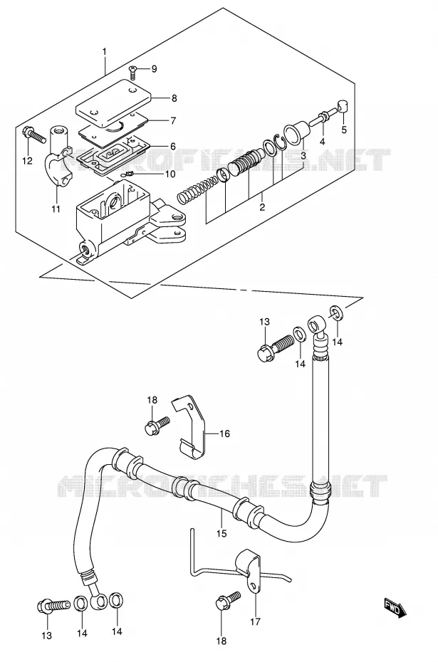 CLUTCH MASTER CYLINDER (SV1000/U1/U2) Suzuki MOTO 1000 SV 2004  SV1000S1K4(E2)