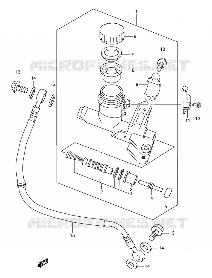 CLUTCH MASTER CYLINDER Suzuki MOTO 1000 TL-R 1999  TL1000RX(E2)