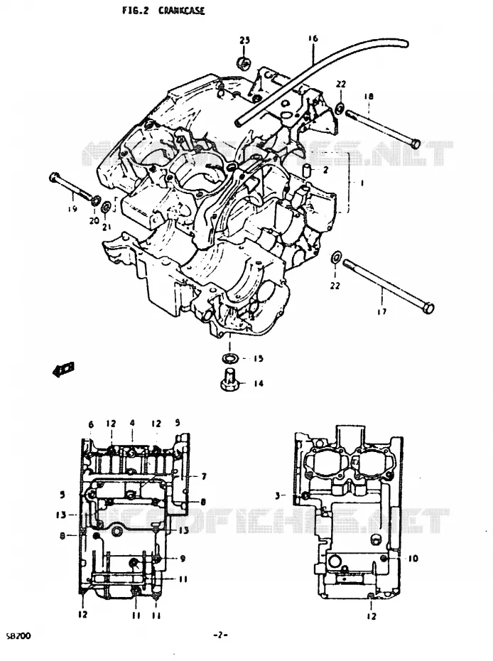 CRANKCASE Suzuki MOTO 200 Autres-modeles 1979  SB200N