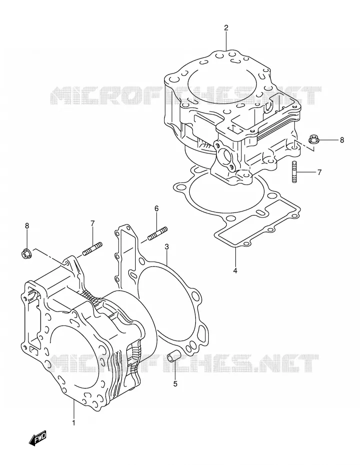 CYLINDER Suzuki MOTO 1000 SV 2004  SV1000S2K4(E2)