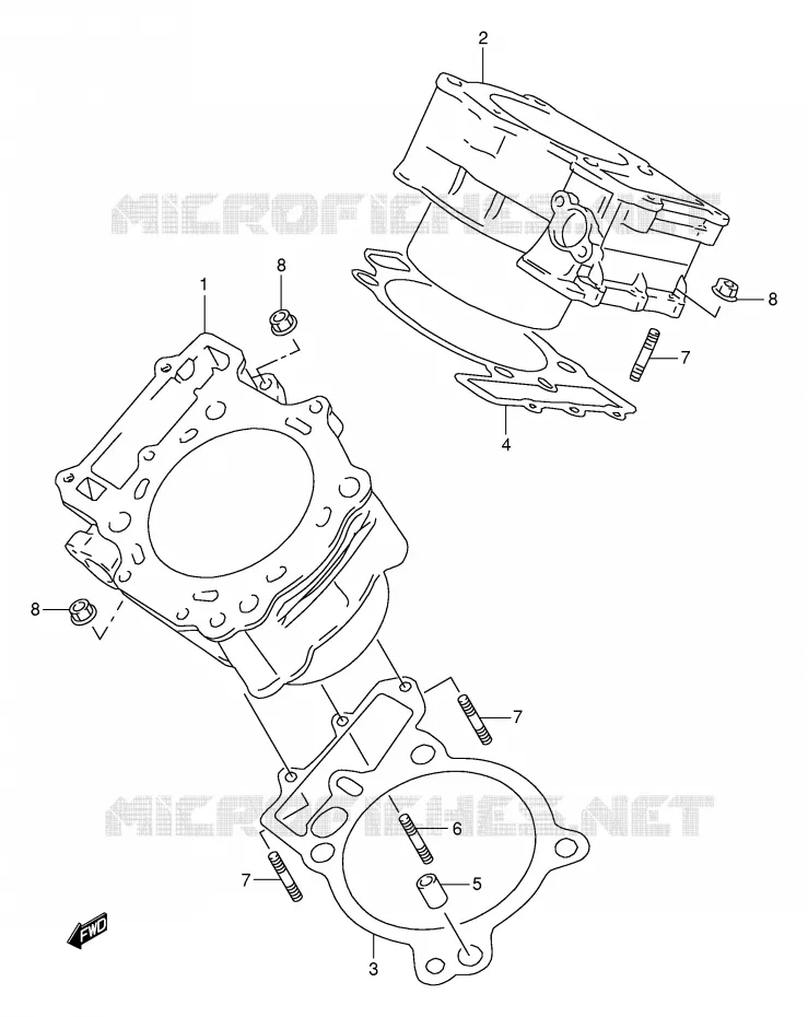 CYLINDER Suzuki MOTO 1000 TL-R 2001  TL1000RK1(E2)