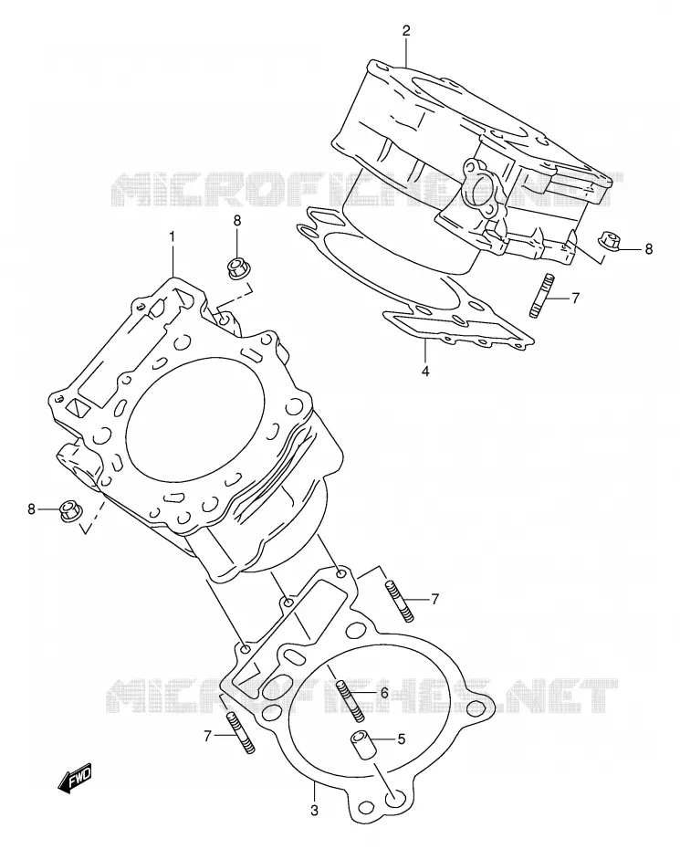 CYLINDER Suzuki MOTO 1000 TL-S 1998  TL1000SW(E2)