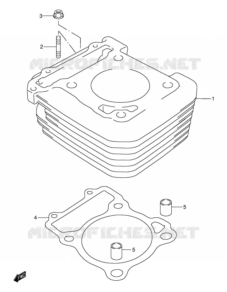 CYLINDER Suzuki MOTO 250 DR-Z 2004  DR-Z250K4(E3/E28)