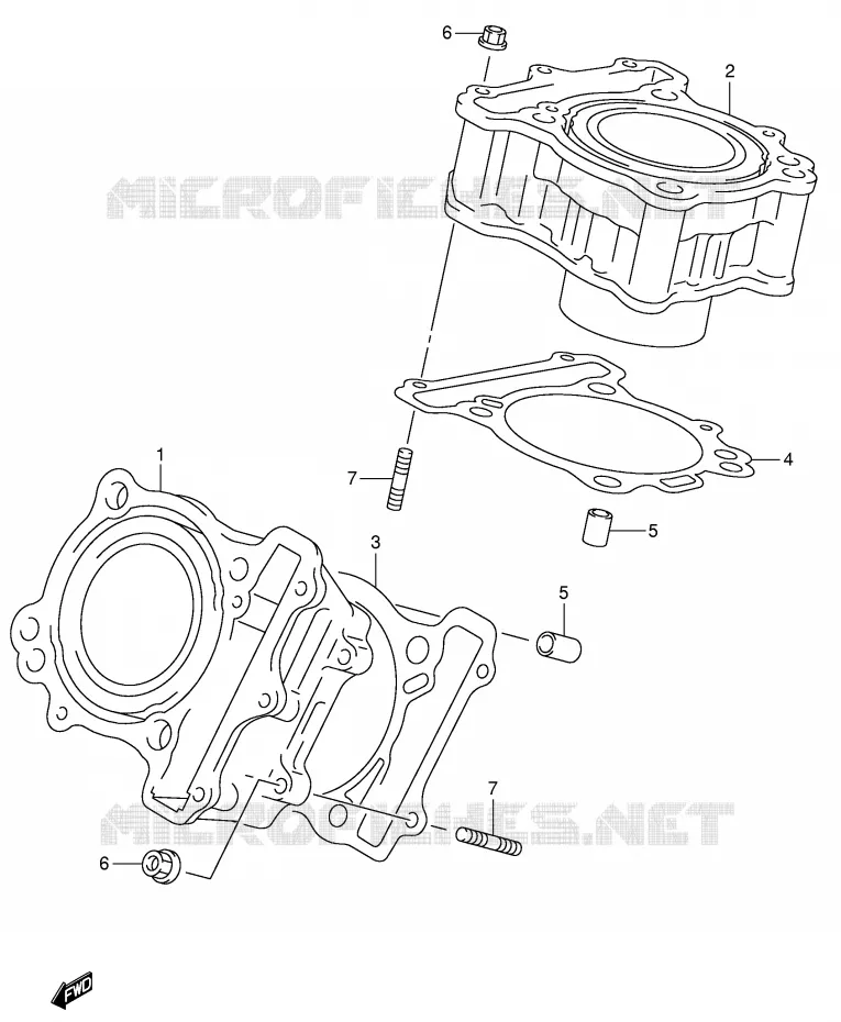 CYLINDER Suzuki MOTO 650 SV-S 2002  SV650SUK2(E2)
