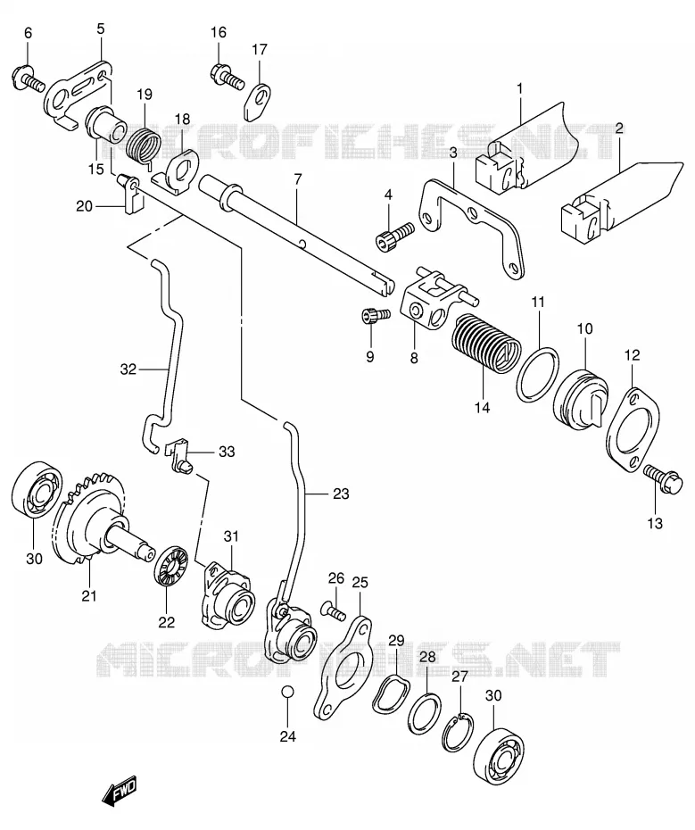 EXHAUST VALVE (MODEL K1/K2) Suzuki MOTO 125 RM 2004  RM125K4