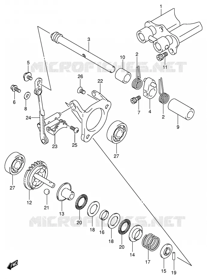 EXHAUST VALVE (MODEL K5/K6) Suzuki MOTO 85 RM 2003  RM85LK3(P3/P28)