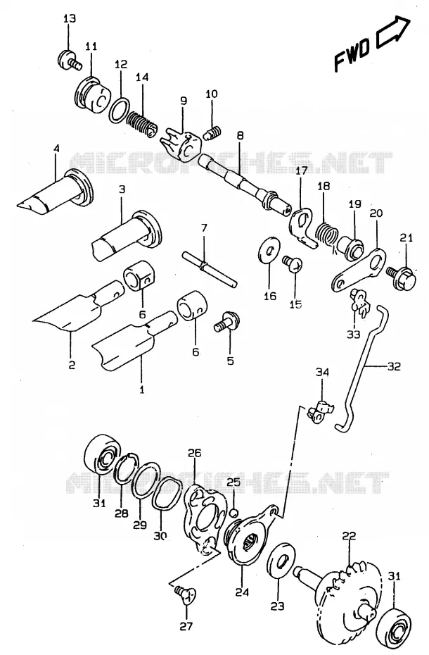 EXHAUST VALVE Suzuki MOTO 80 RM 1997  RM80XV(T/V/W)