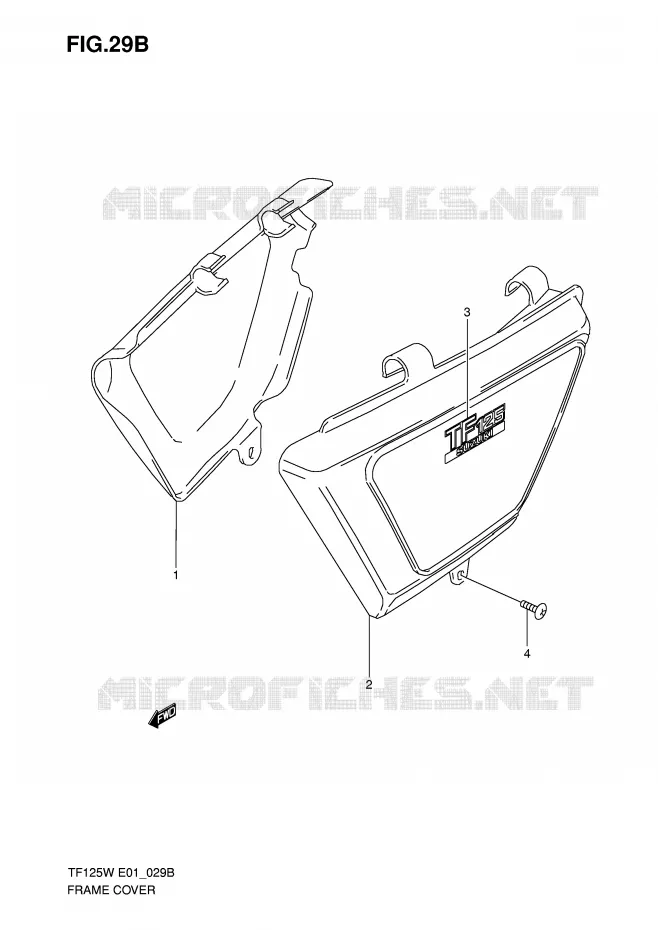 FAIRING (MODEL K5) Suzuki MOTO 125 Autres-modeles 2005  TF125K5(E1)