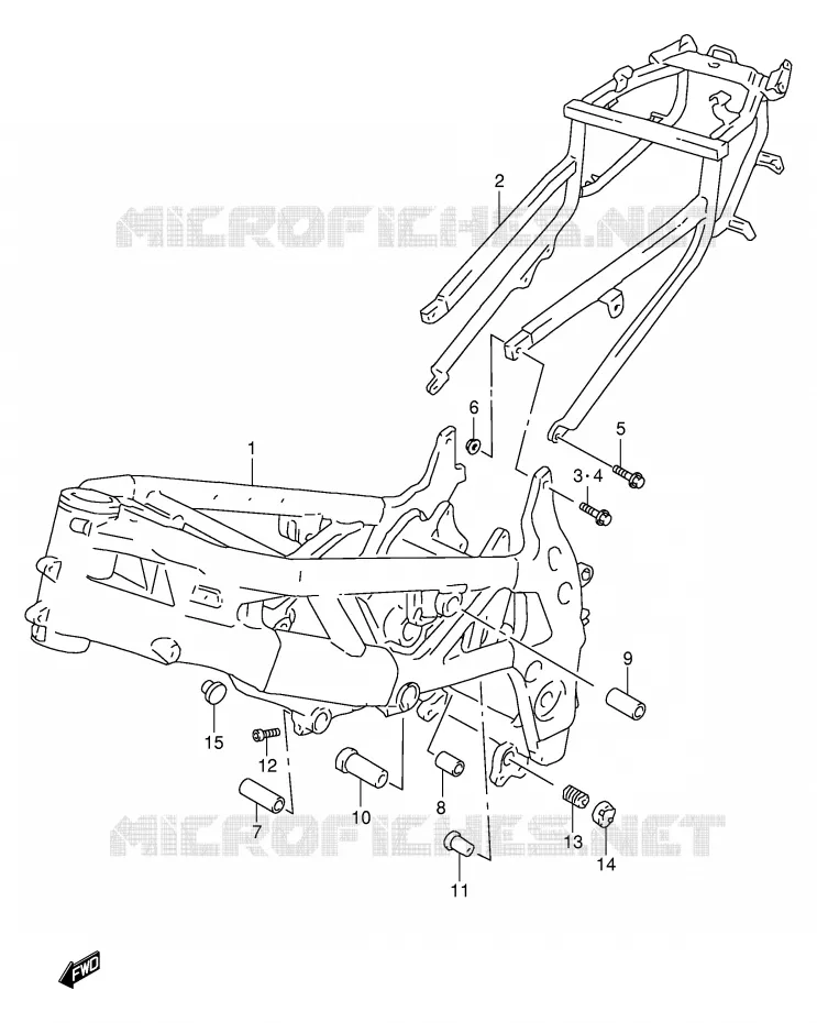 FRAME Suzuki MOTO 1000 TL-S 1997  TL1000SV(E2)
