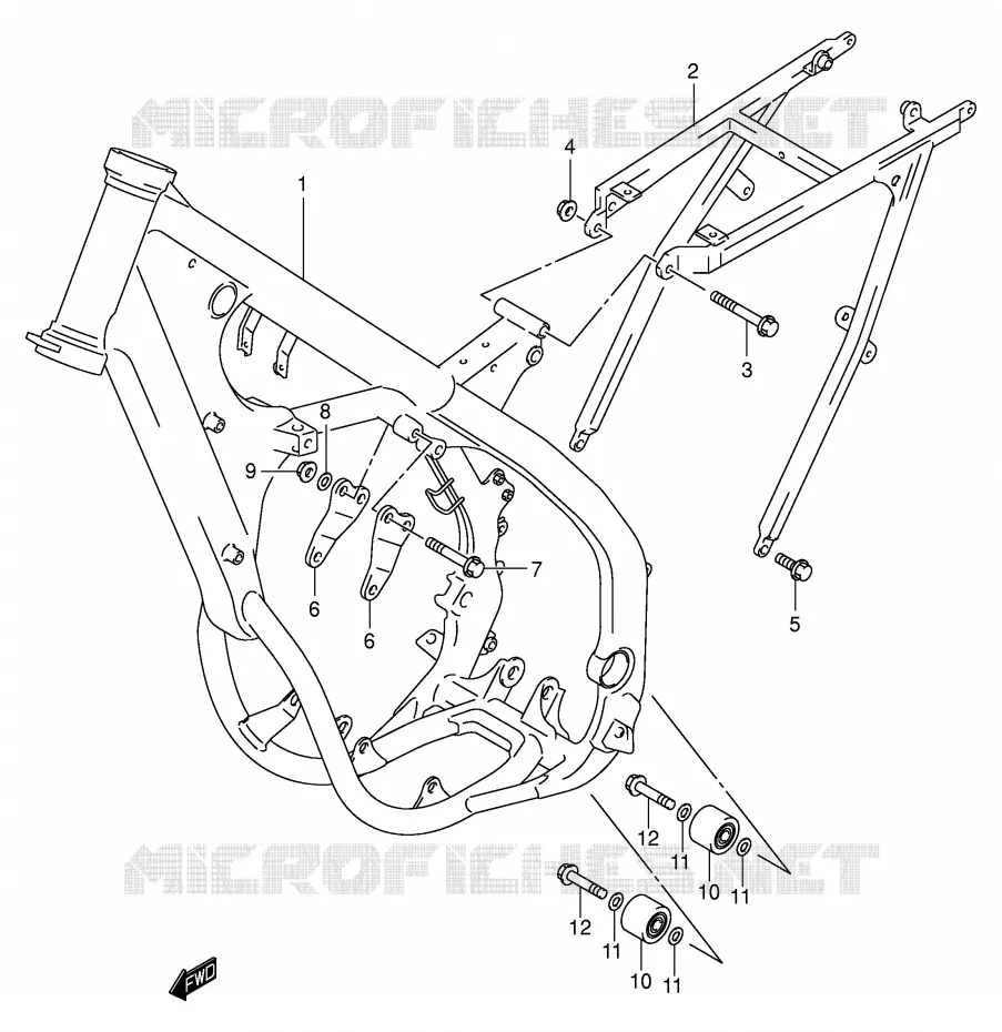 FRAME Suzuki MOTO 125 RM 2005  RM125K5