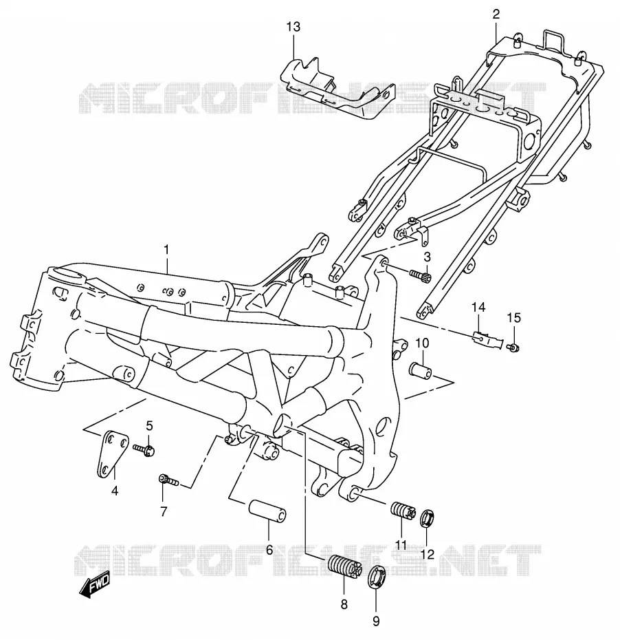 FRAME Suzuki MOTO 650 SV 2000  SV650UY(E2)