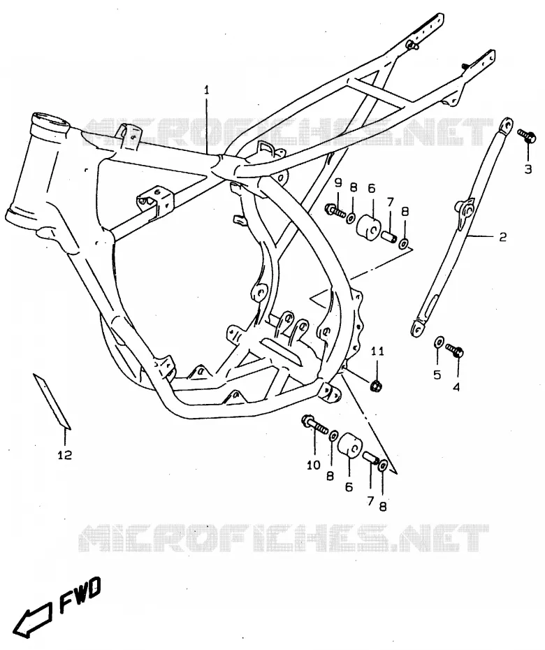 FRAME Suzuki MOTO 80 RM 1997  RM80XV(T/V/W)