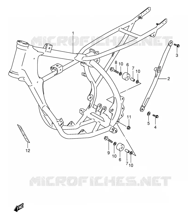 FRAME Suzuki MOTO 80 RM 1998  RM80W(E24)