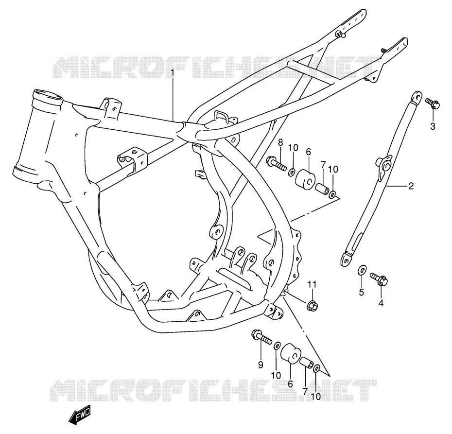 FRAME Suzuki MOTO 85 RM 2004  RM85LK4(P3/P28)