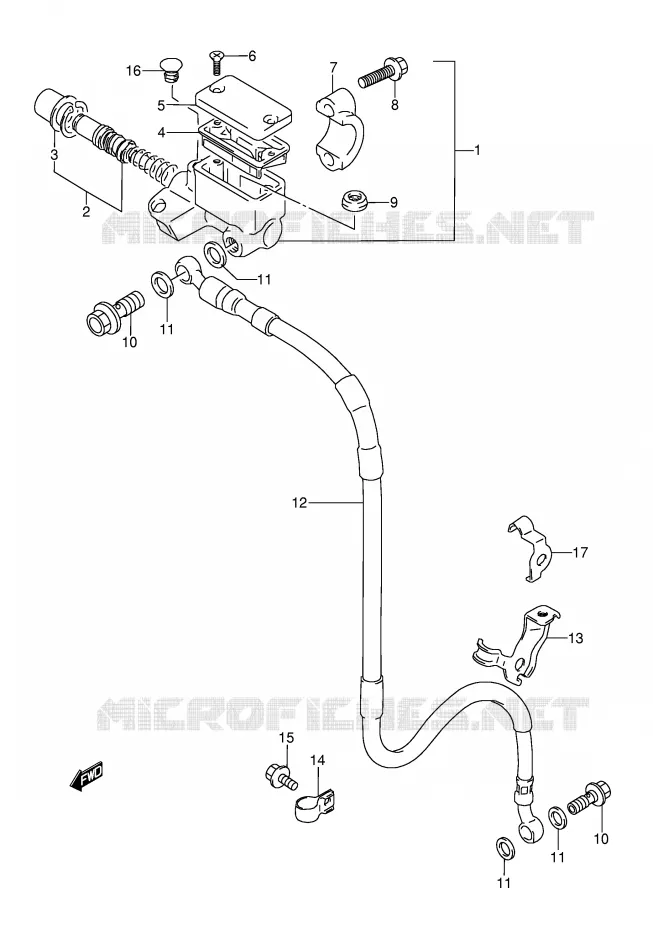 FRONT MASTER CYLINDER (MODEL K/L/M/N/S) Suzuki MOTO 250 RMX 1990  RMX250L(E1)