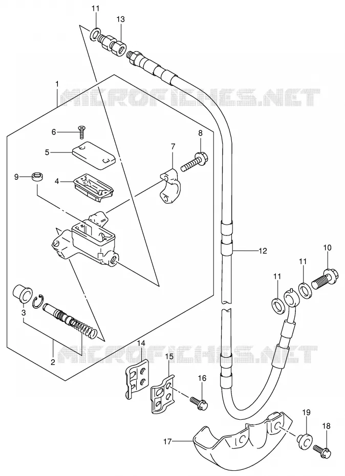 FRONT MASTER CYLINDER (MODEL K2/K3/K4) Suzuki MOTO 85 RM 2004  RM85LK4(P3/P28)