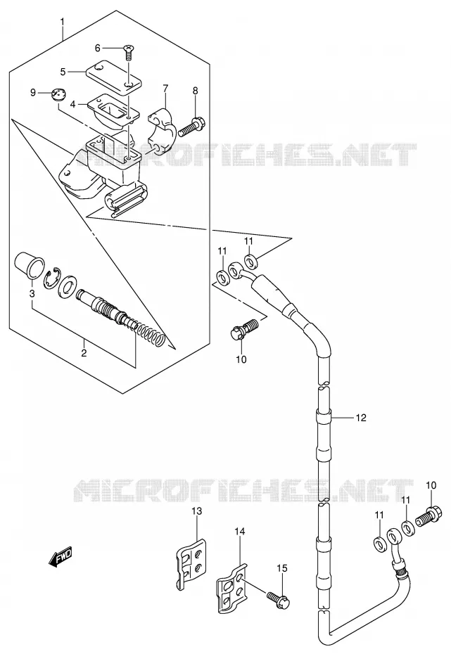 FRONT MASTER CYLINDER (MODEL K4) Suzuki MOTO 125 RM 2004  RM125K4