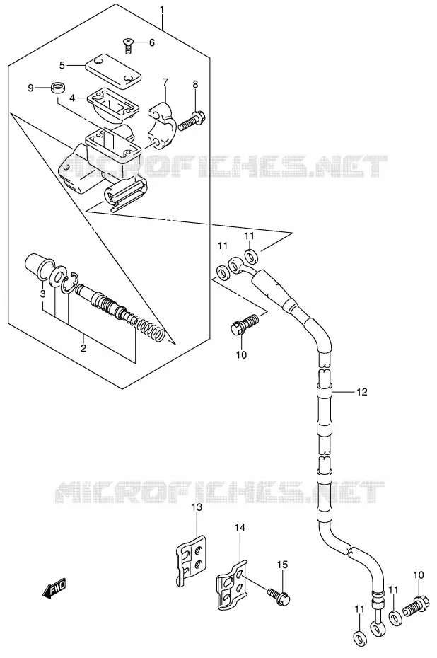 FRONT MASTER CYLINDER (MODEL K5/K6) Suzuki MOTO 85 RM 2003  RM85LK3(P3/P28)