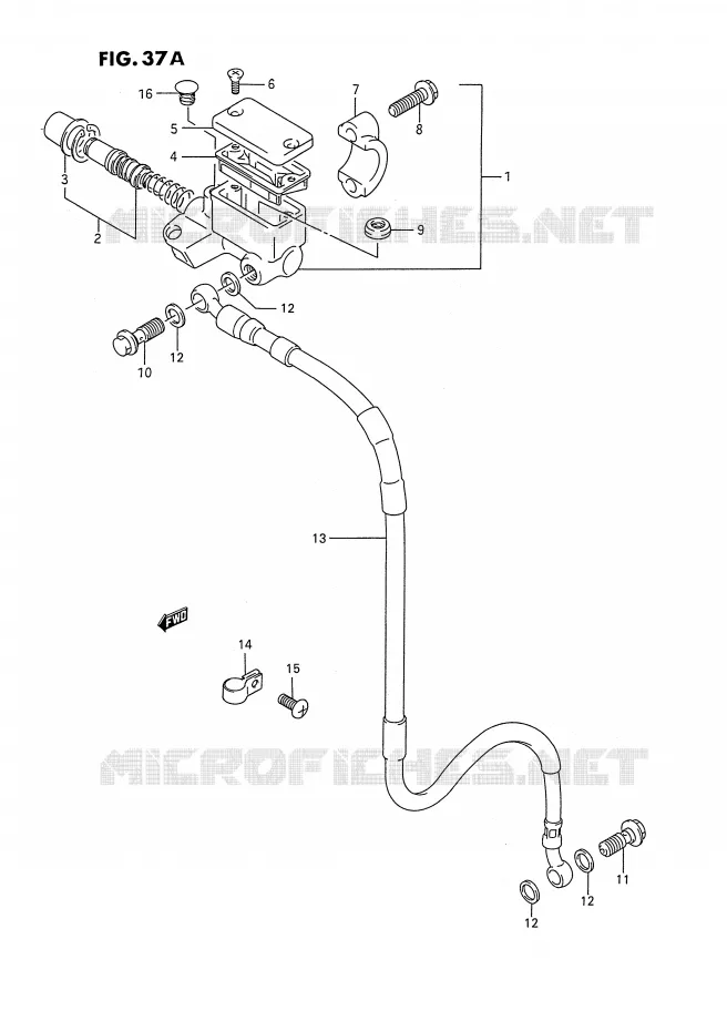 FRONT MASTER CYLINDER (MODEL T) Suzuki MOTO 250 RMX 1992  RMX250N(E3)